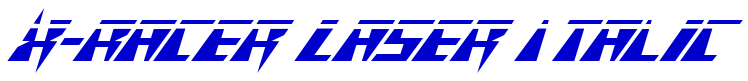 X-Racer Laser Italic шрифт